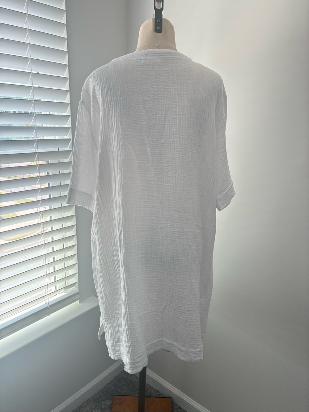Haven Well Within Talbots Women's Organic Cotton Gauze Mini Dress - Picture 5 of 9